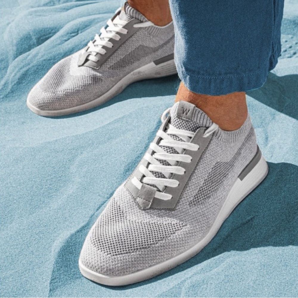 Stylish Gray Knit Sneakers